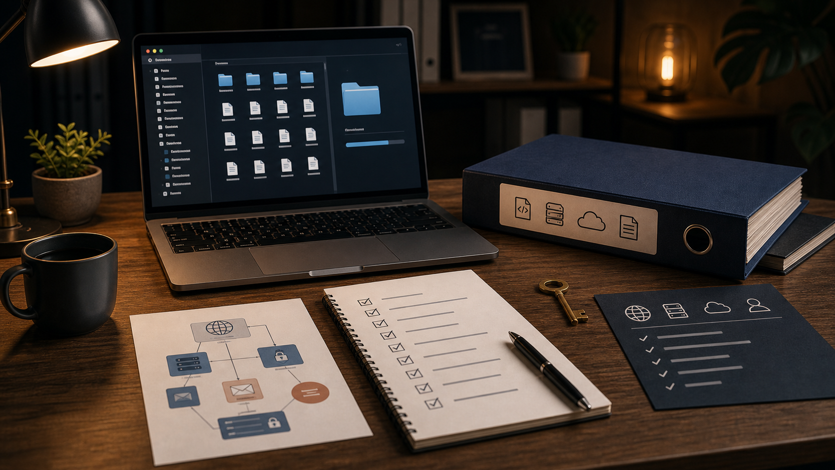 Website handoff workspace with source files launch checklist and ownership planning